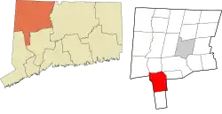 Washington's location within the Northwest Hills Planning Region and the state of Connecticut