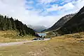 View of the Defereggen Valley and the Obersee (East Tyrol, Austria)