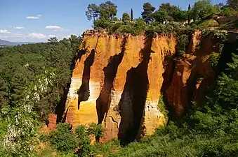 An ochre quarry in France