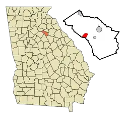 Location in Oconee County and the state of Georgia