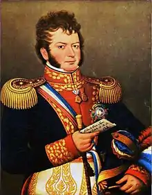 Bernardo O'Higgins (1778-1842), 1st Head of State of Chile.