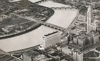 The completed civic center, 1936