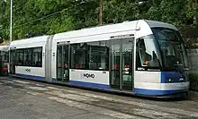 Okayama Tramway 9200 series "Momo" tramcar