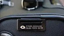 Okoban UID engraved on luggage