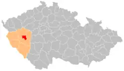 Location in the Plzeň Region within the Czech Republic