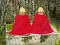 Two Kṣitigarbha-statues (Jizō bosatsu), Okunoin Cemetery