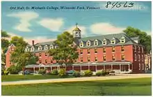 postcard of Old Hall at St. Michael's College, Vermont