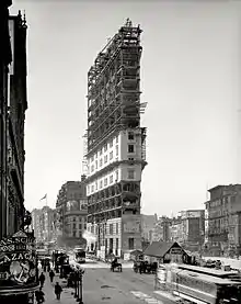 The Times Tower as seen in 1903 while under construction