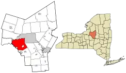 Location in Oneida County and the state of New York.