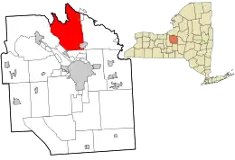 Location in Onondaga County and the state of New York.