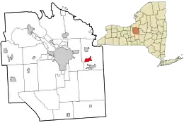 Location in Onondaga County and the state of New York.