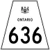 Highway 636 marker