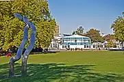 Crane meadow with orangery and sculpture “Orion”