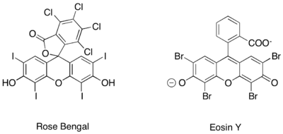 Two organic dyes used in photoredox catalysis