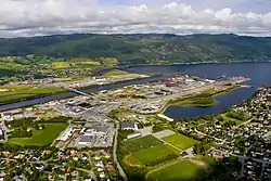 View of the town of Orkanger