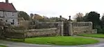 Front Garden Wall with Gate Piers at Osgodby Hall