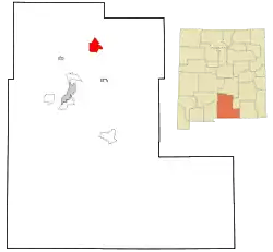 Location of Mescalero, New Mexico