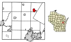 Location of Seymour in Outagamie County, Wisconsin