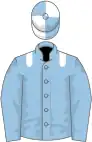 Light blue, white epaulets, quartered cap