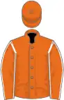 Orange, white seams on sleeves