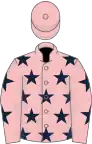 Pink, dark blue stars, pink cap