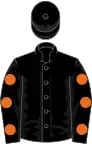 Black, orange spots on sleeves