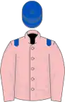 Pink, royal blue epaulets, royal blue cap