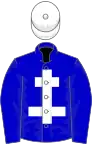 Blue, white cross of lorraine and cap