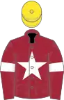 Maroon, white star, white armlets, yellow cap