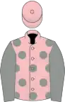 Pink, Grey spots and sleeves, Pink cap