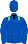 Royal blue, light green epaulets