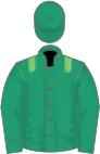 Emerald green, light green epaulets