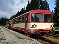 The single Class 010 passenger car in Černý Kříž