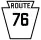 Pennsylvania Route 76 marker