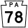 Pennsylvania Route 78 marker