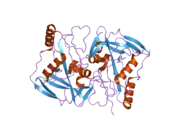 2j8q: CRYSTAL STRUCTURE OF HUMAN CLEAVAGE AND POLYADENYLATION SPECIFICITY FACTOR 5 (CPSF5) IN COMPLEX WITH A SULPHATE ION.