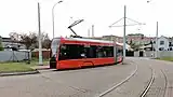 2020 Pesa Twist at the Stadion Raków loop