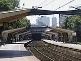 Mouth of the cross city tunnel at Warszawa Powiśle station