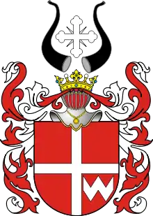 Episcopal coat of arms of Archbishop Jakub of Sienno,