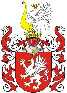 Gryf coat of arms of the Polish knighthood family Gryfici. Used since c. 1481