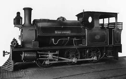 Hawthorn Leslie builder's picture of the engine Pretoria, c. 1896