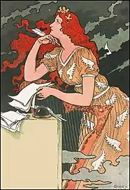 Poster by Eugène Grasset for Marquet Ink (1894)