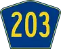 Highway 203 marker