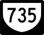 Highway 735 marker