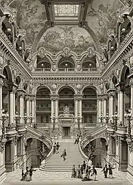 Engraving from Garnier's Nouvel Opéra, 1880