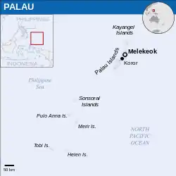 Location of Palau