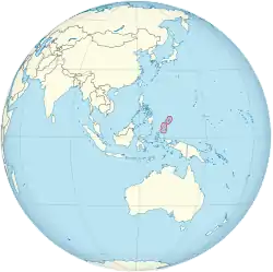 Location of Palau