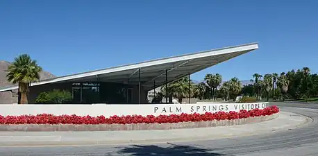 Albert Frey's Tramway Gas Station, 1965, now the Palm Springs Visitor Center