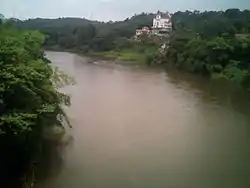 View of Pamba river from Vadasserikkara new bridge