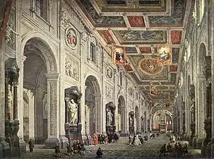 Interior of the San Giovanni in Laterano in Rome (no date), oil on canvas, 74 x 100 cm., Pushkin State Museum of Fine Arts